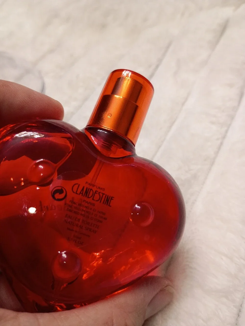 Angel Heart By Clandestine Women's Red Heart-Shaped EDT Fragrance Bottle 1.7 OZ